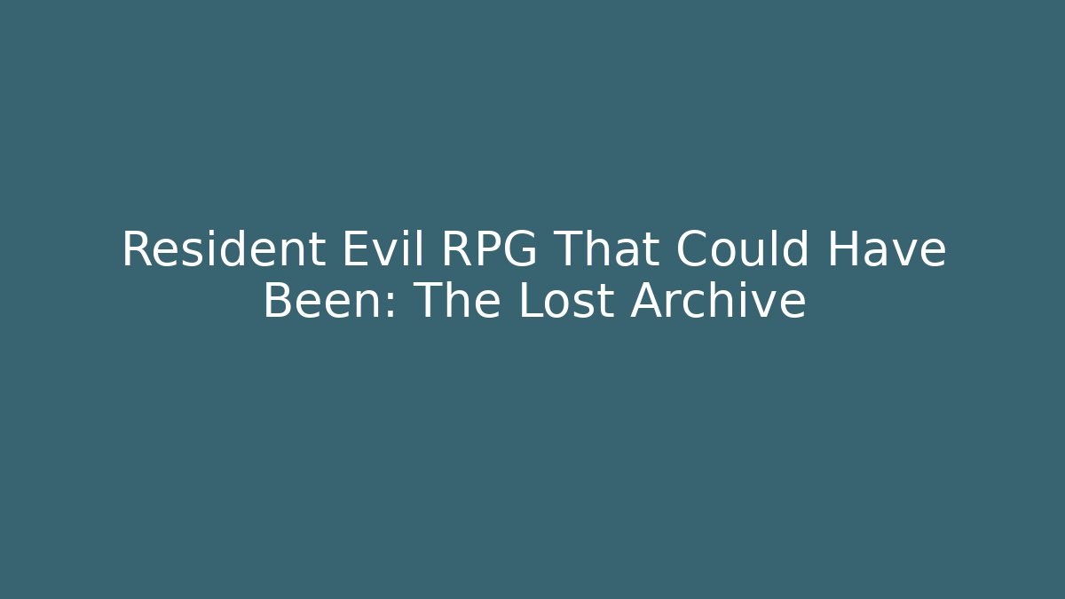 Resident Evil RPG That Could Have Been: The Lost Archive - Método de Aprovação