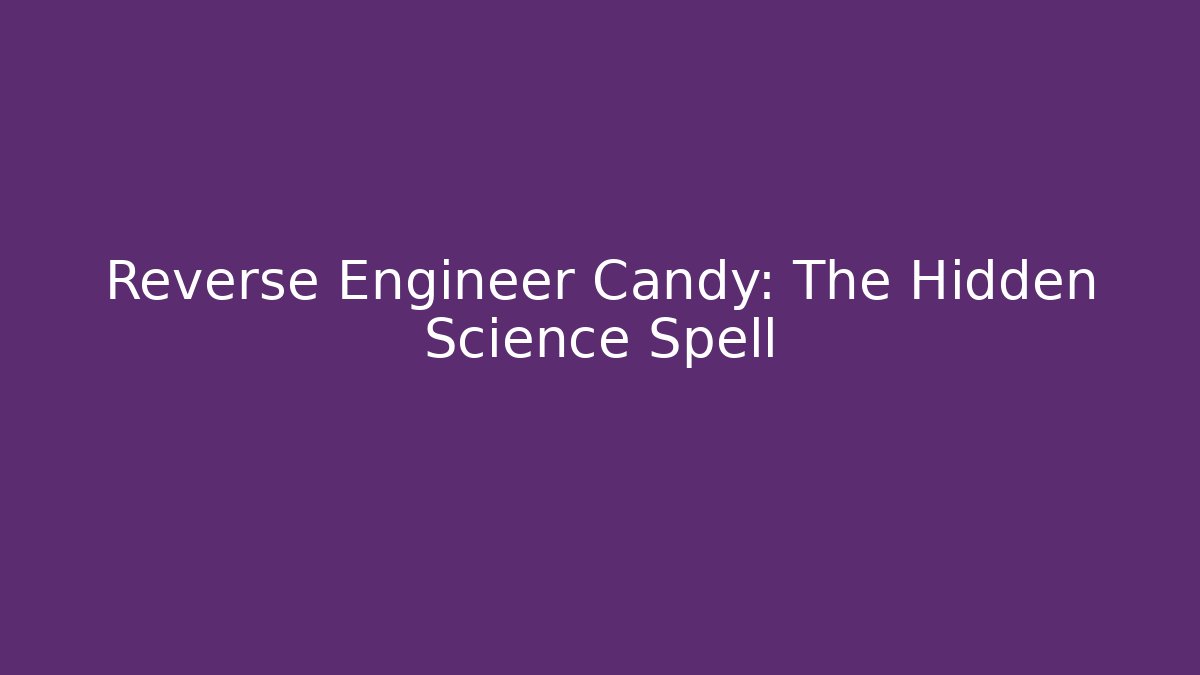Reverse Engineer Candy: The Hidden Science Spell - Método de Aprovação