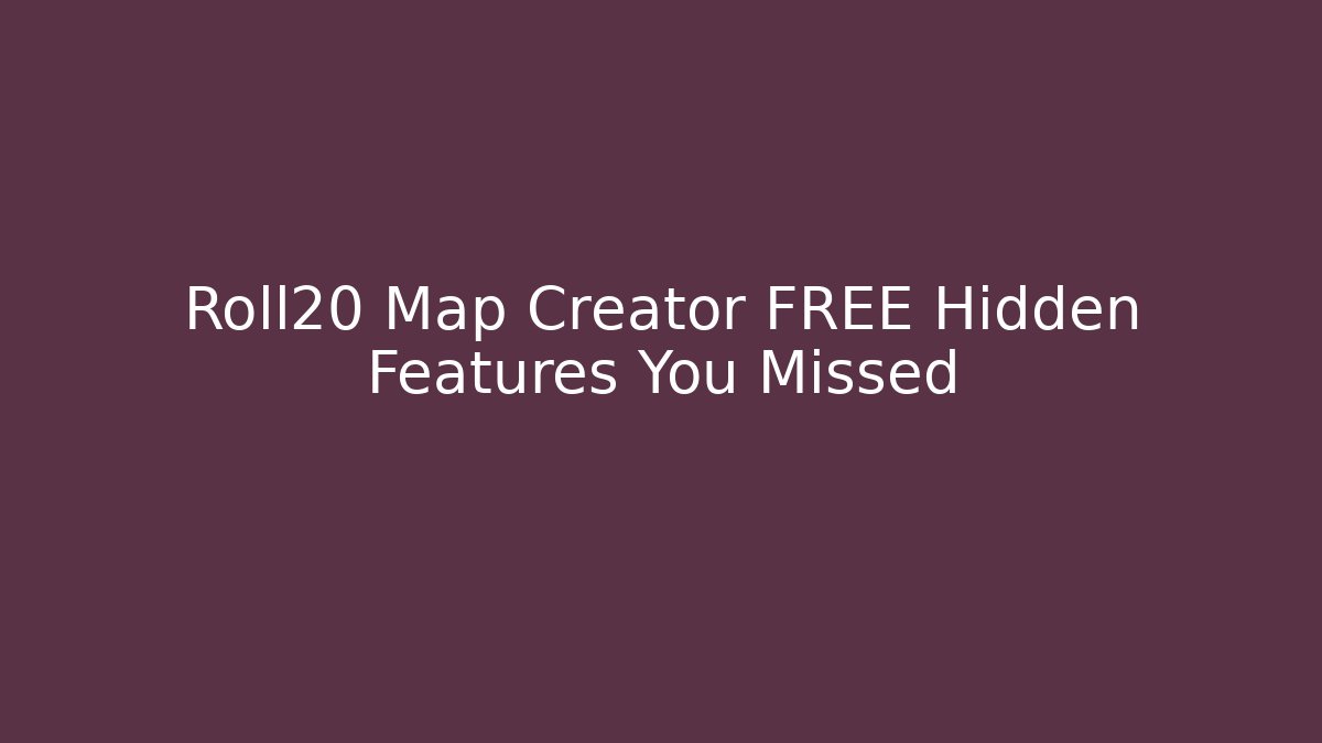 Roll20 Map Creator FREE Hidden Features You Missed - Método de Aprovação