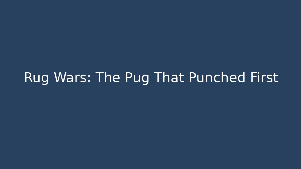 Rug Wars: The Pug That Punched First