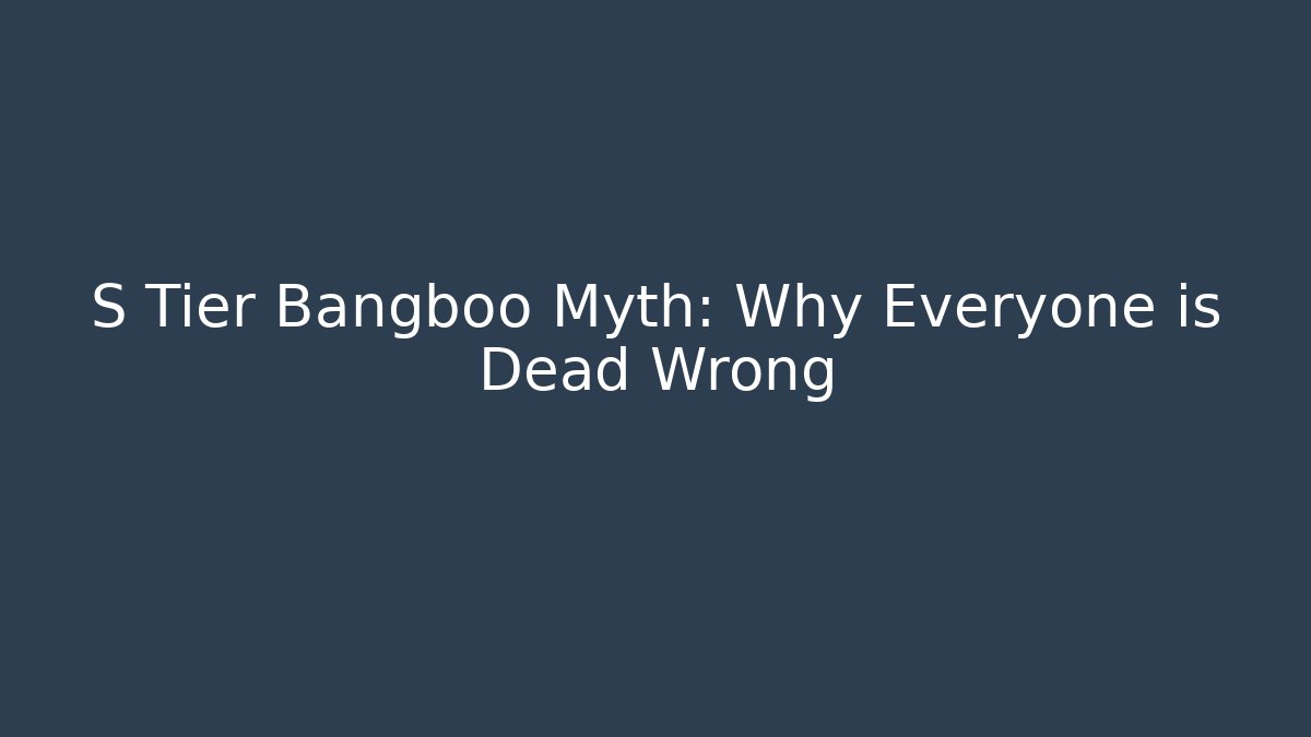 S Tier Bangboo Myth: Why Everyone is Dead Wrong
