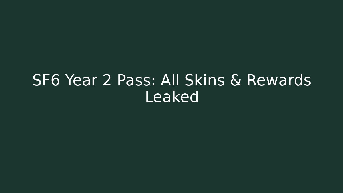 SF6 Year 2 Pass: All Skins & Rewards Leaked