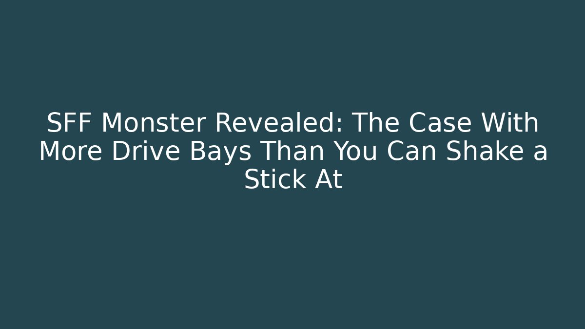 SFF Monster Revealed: The Case With More Drive Bays Than You Can Shake a Stick At