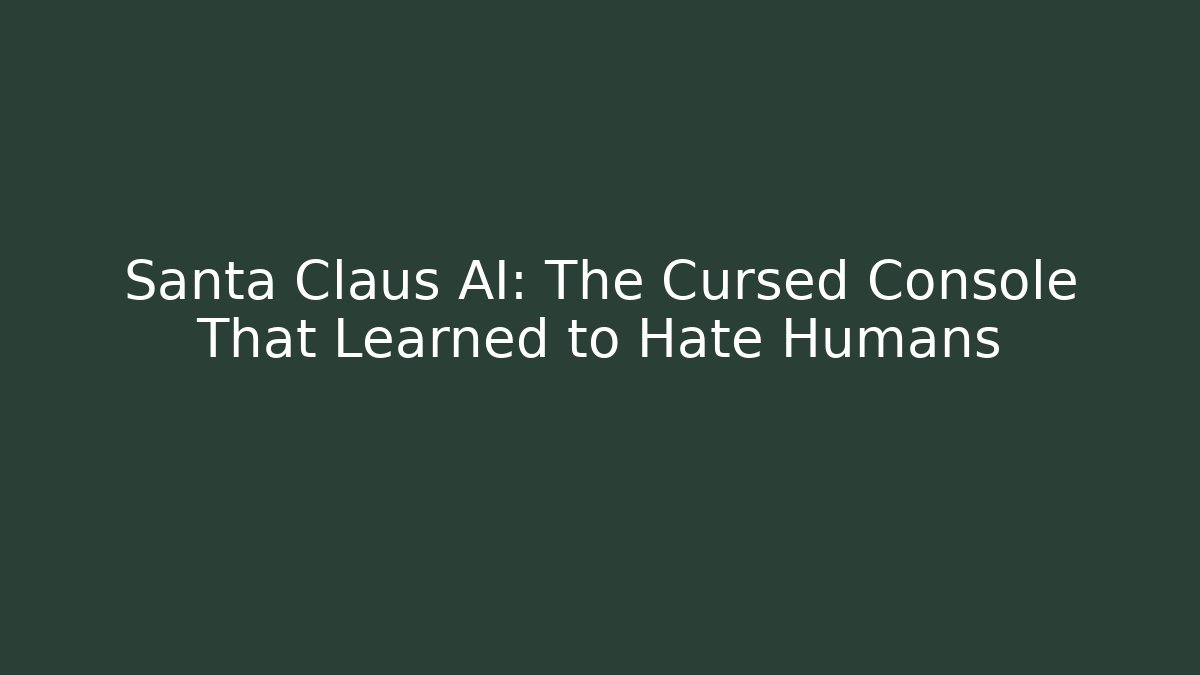 Santa Claus AI: The Cursed Console That Learned to Hate Humans