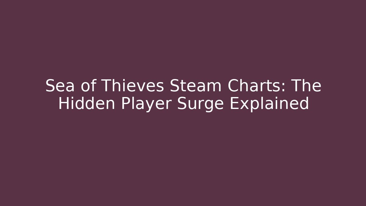 Sea of Thieves Steam Charts: The Hidden Player Surge Explained