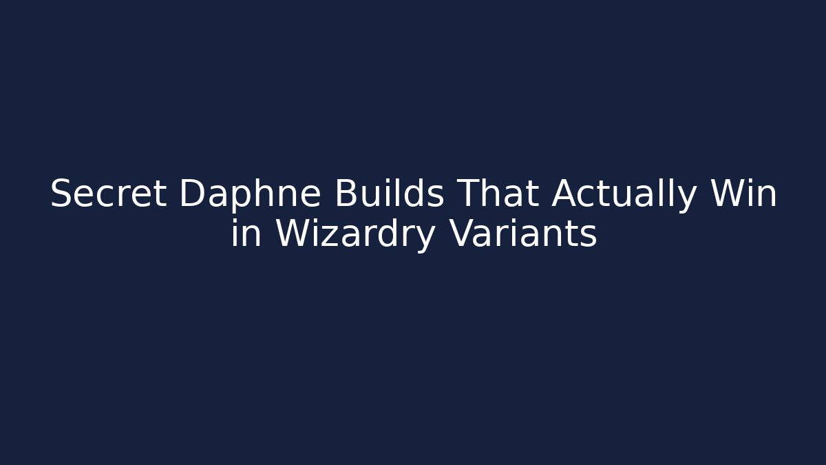 Secret Daphne Builds That Actually Win in Wizardry Variants
