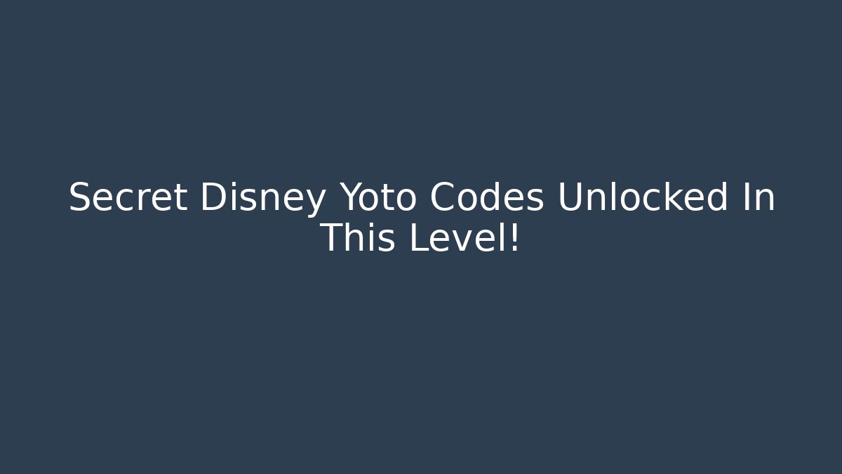 Secret Disney Yoto Codes Unlocked In This Level!