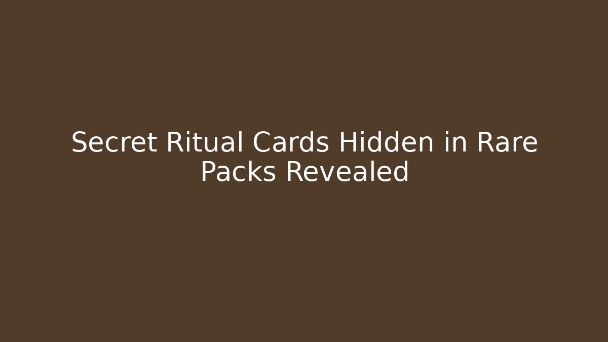 Secret Ritual Cards Hidden in Rare Packs Revealed