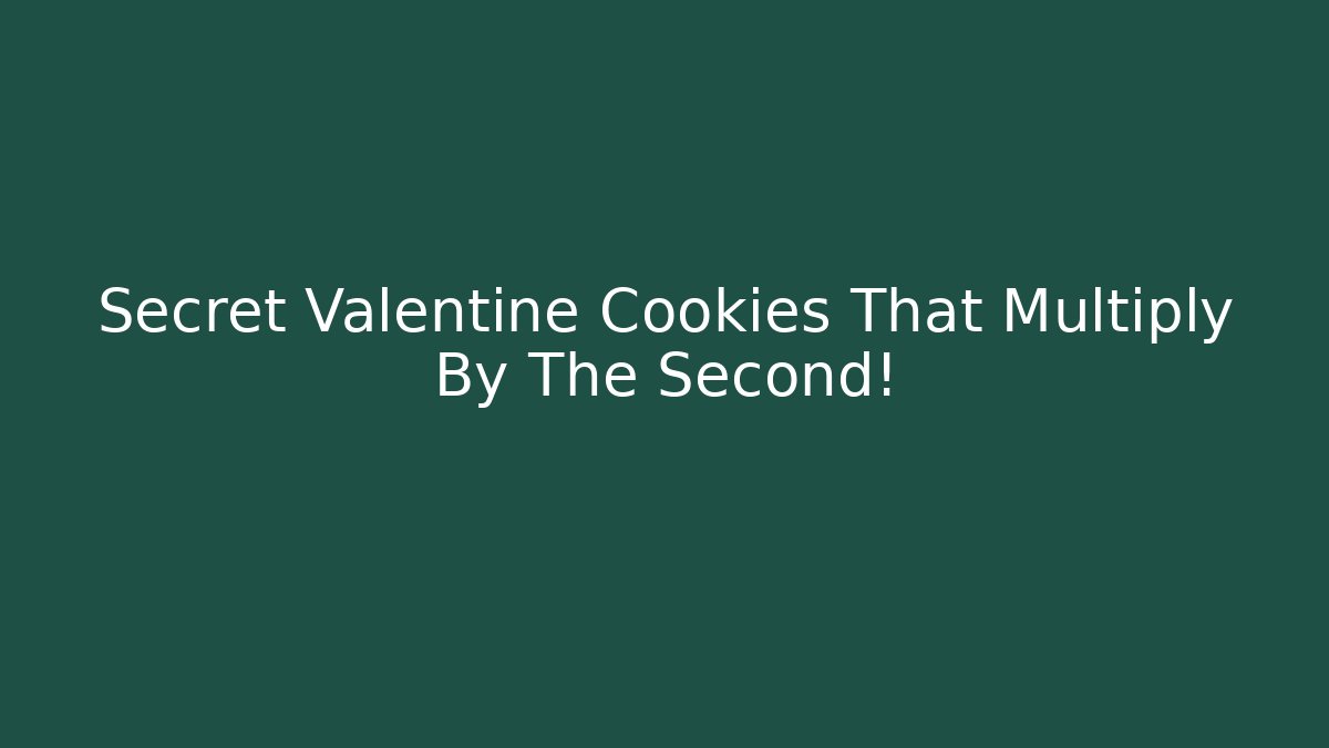 Secret Valentine Cookies That Multiply By The Second! - Método de Aprovação