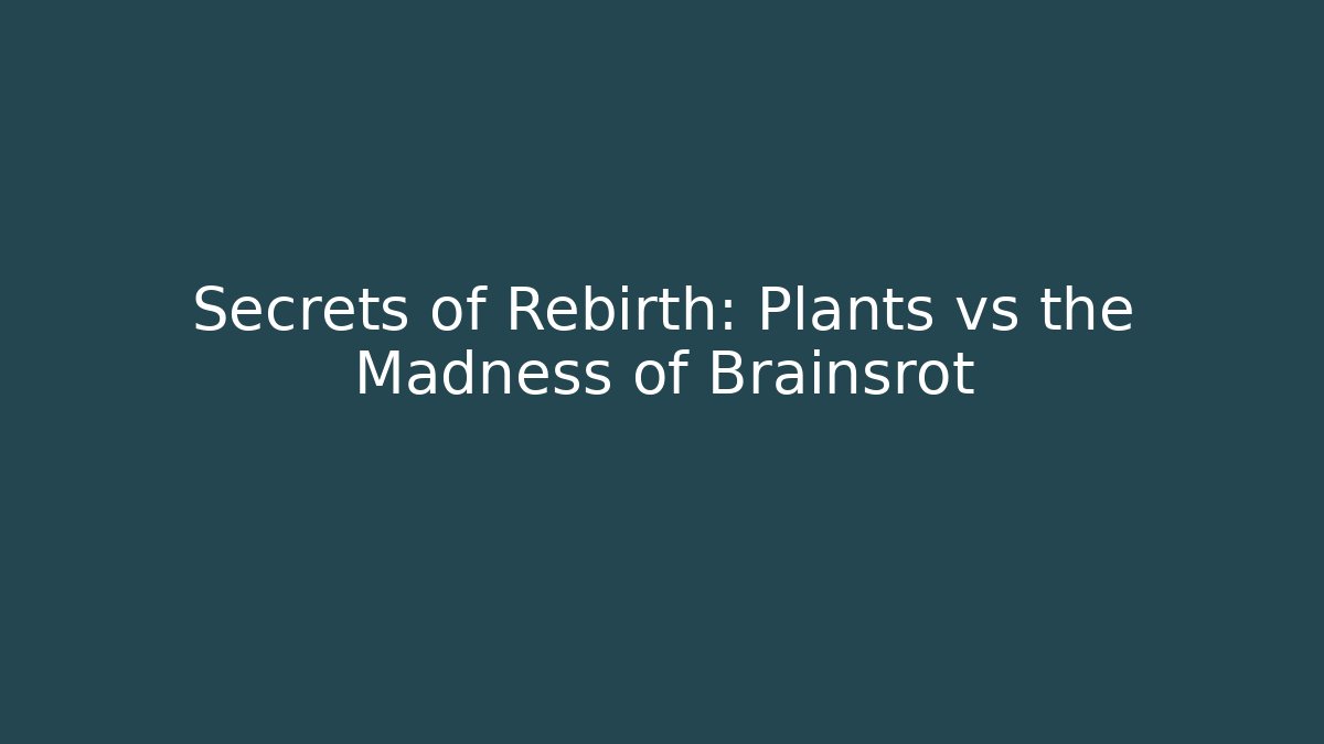 Secrets of Rebirth: Plants vs the Madness of Brainsrot