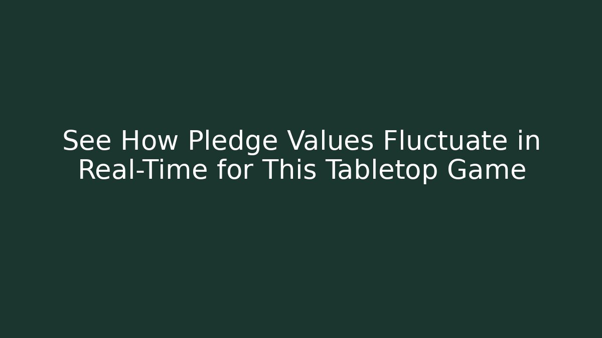 See How Pledge Values Fluctuate in Real-Time for This Tabletop Game