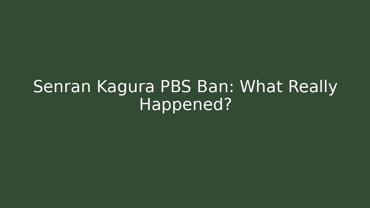 Senran Kagura PBS Ban: What Really Happened?
