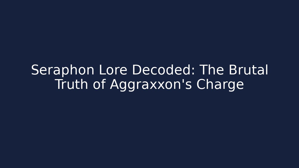 Seraphon Lore Decoded: The Brutal Truth of Aggraxxon's Charge