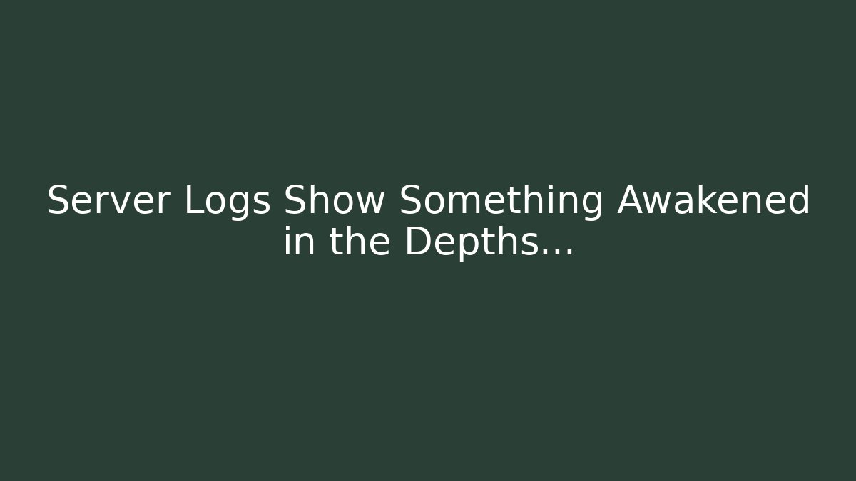 Server Logs Show Something Awakened in the Depths… - Método de Aprovação