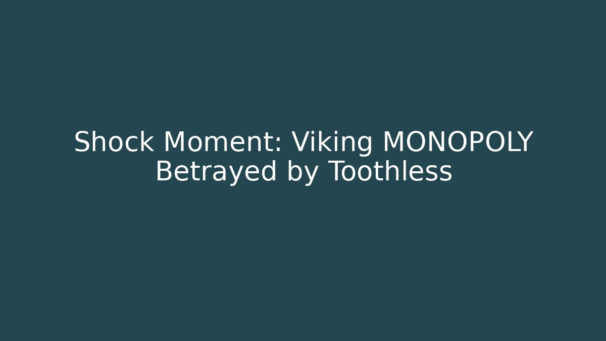 Shock Moment: Viking MONOPOLY Betrayed by Toothless