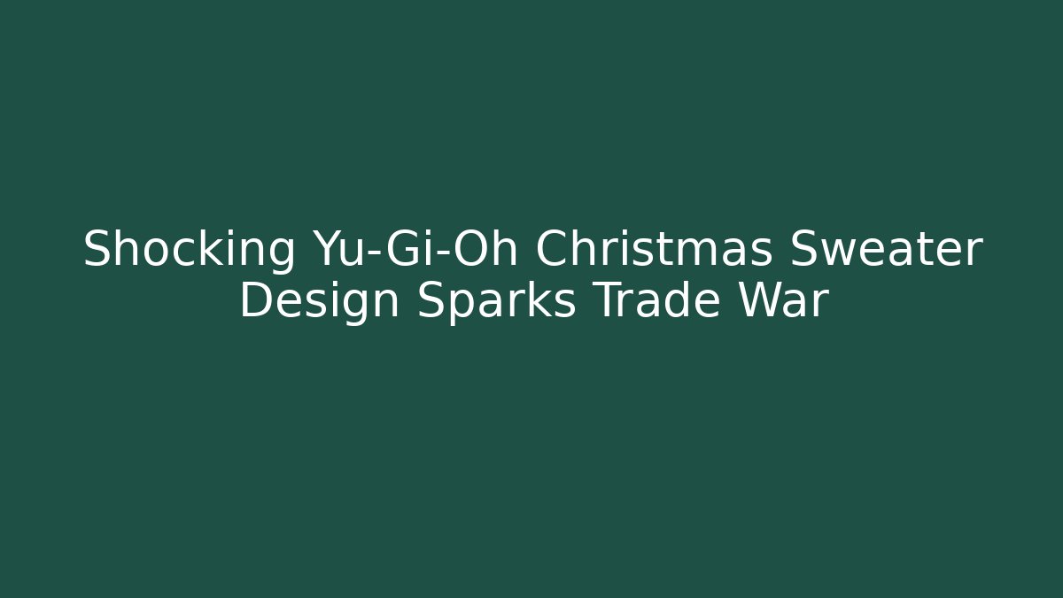 Shocking Yu-Gi-Oh Christmas Sweater Design Sparks Trade War