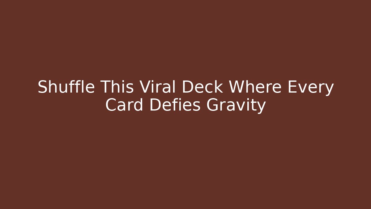 Shuffle This Viral Deck Where Every Card Defies Gravity - Método de Aprovação