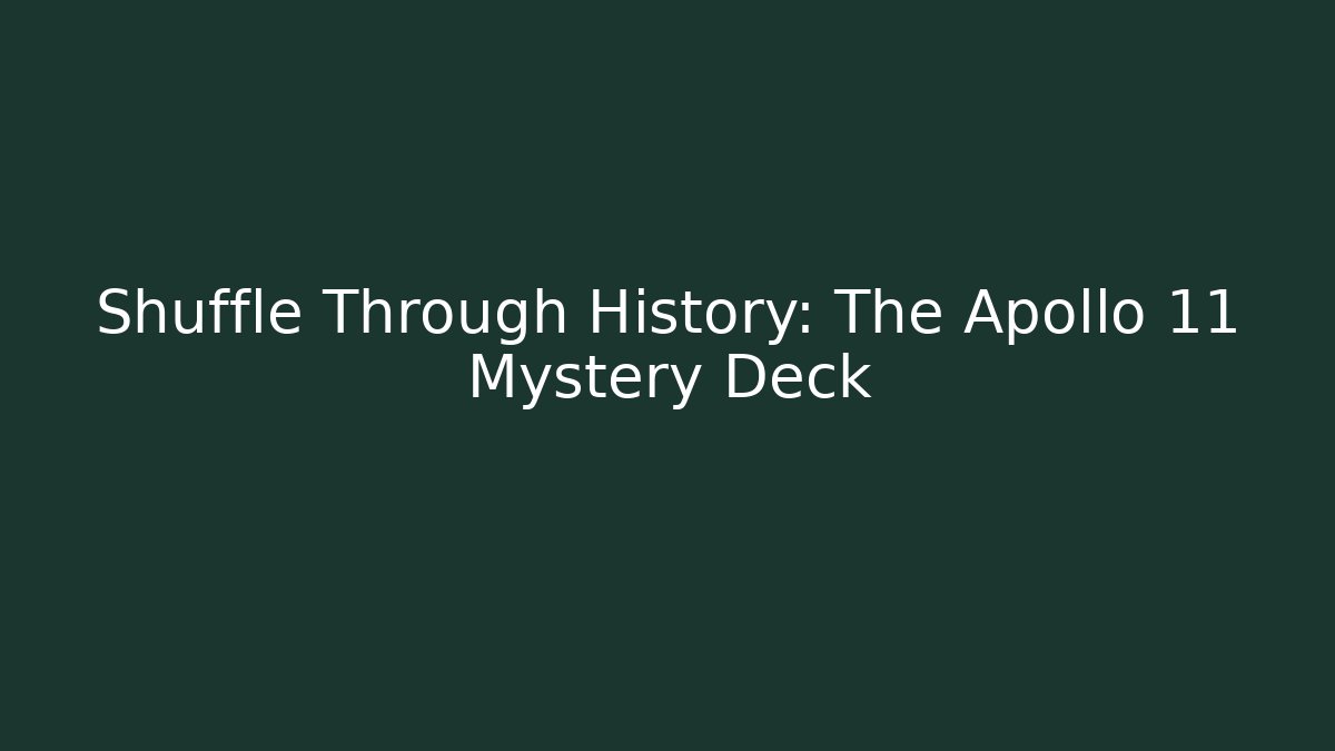 Shuffle Through History: The Apollo 11 Mystery Deck