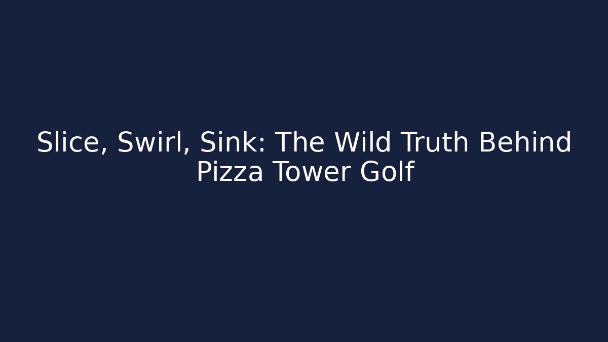 Slice, Swirl, Sink: The Wild Truth Behind Pizza Tower Golf
