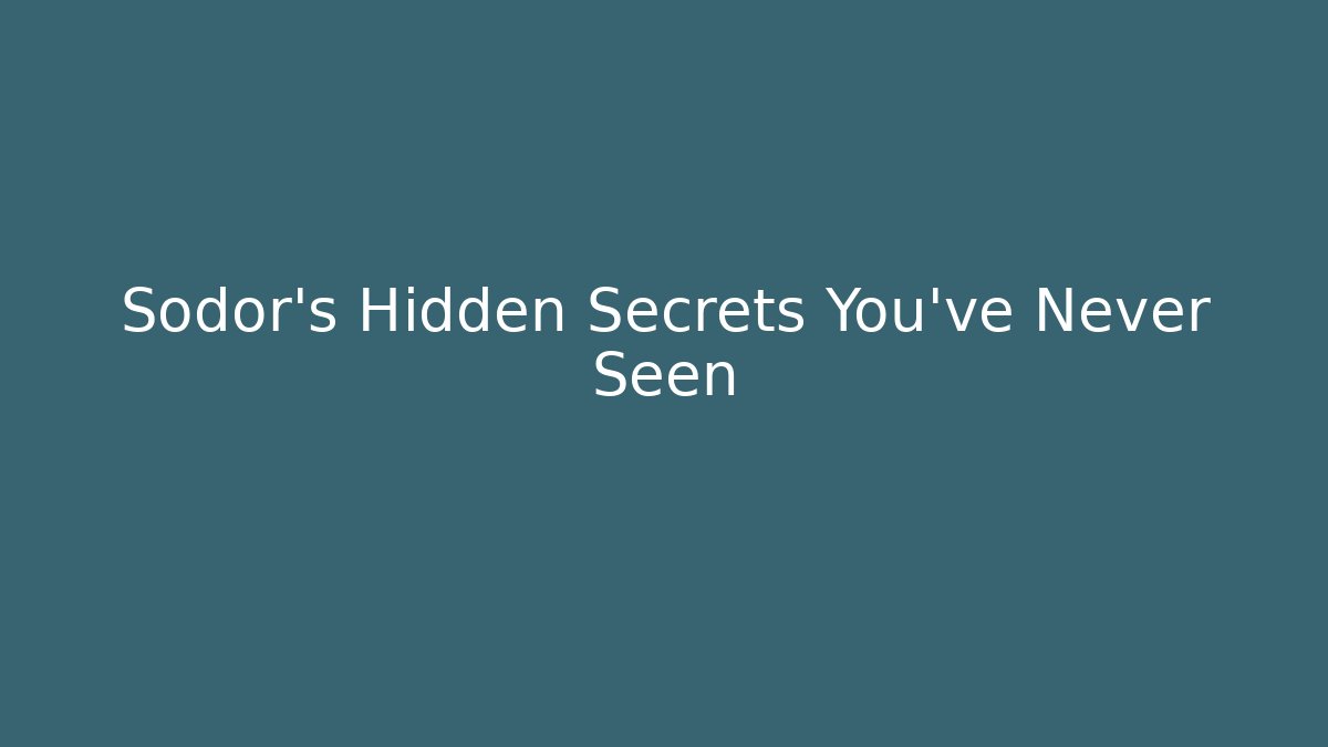 Sodor’s Hidden Secrets You’ve Never Seen