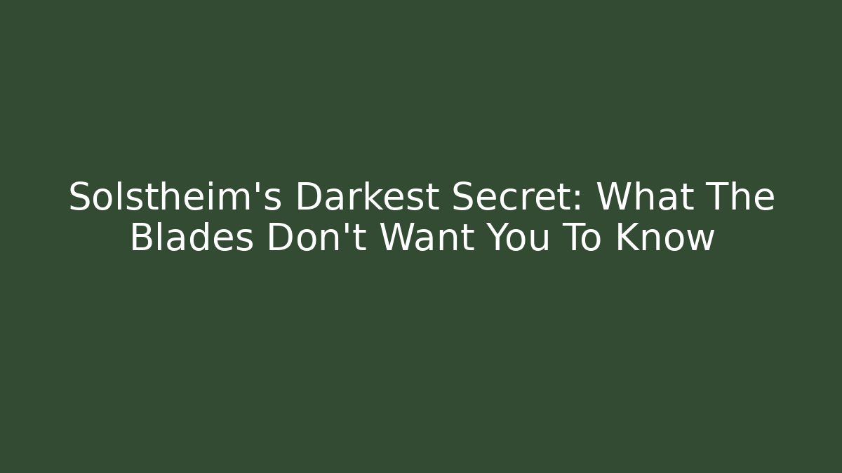 Solstheim's Darkest Secret: What The Blades Don't Want You To Know