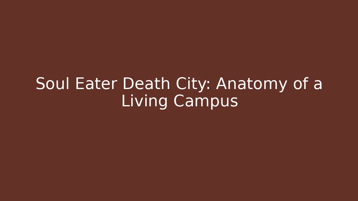 Soul Eater Death City: Anatomy of a Living Campus