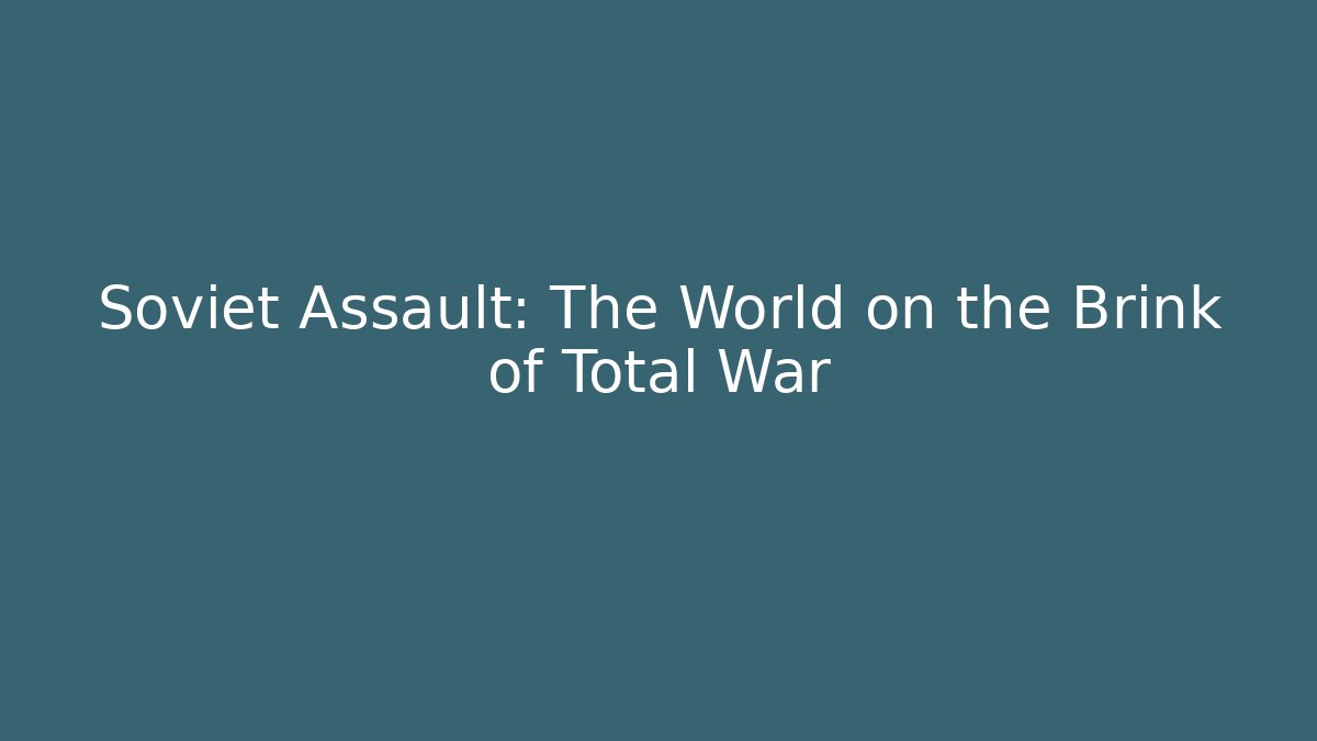 Soviet Assault: The World on the Brink of Total War