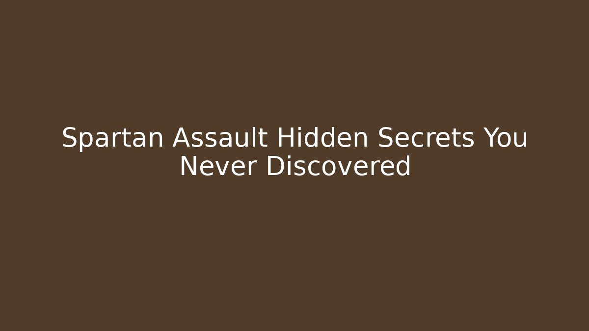 Spartan Assault Hidden Secrets You Never Discovered