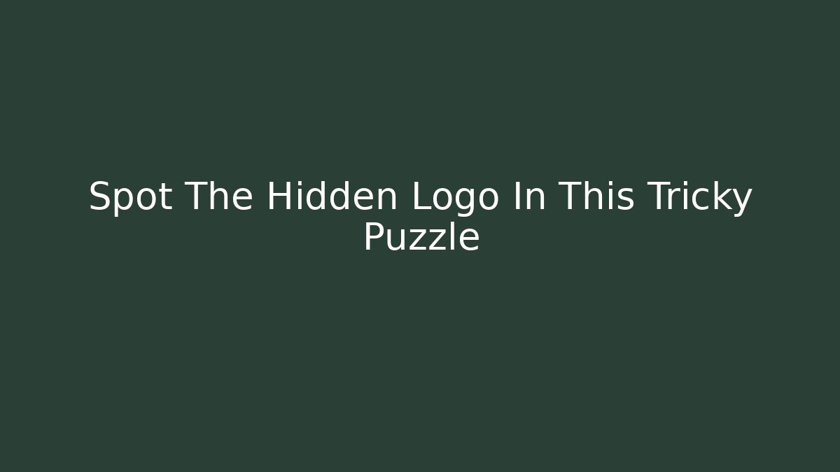 Spot The Hidden Logo In This Tricky Puzzle