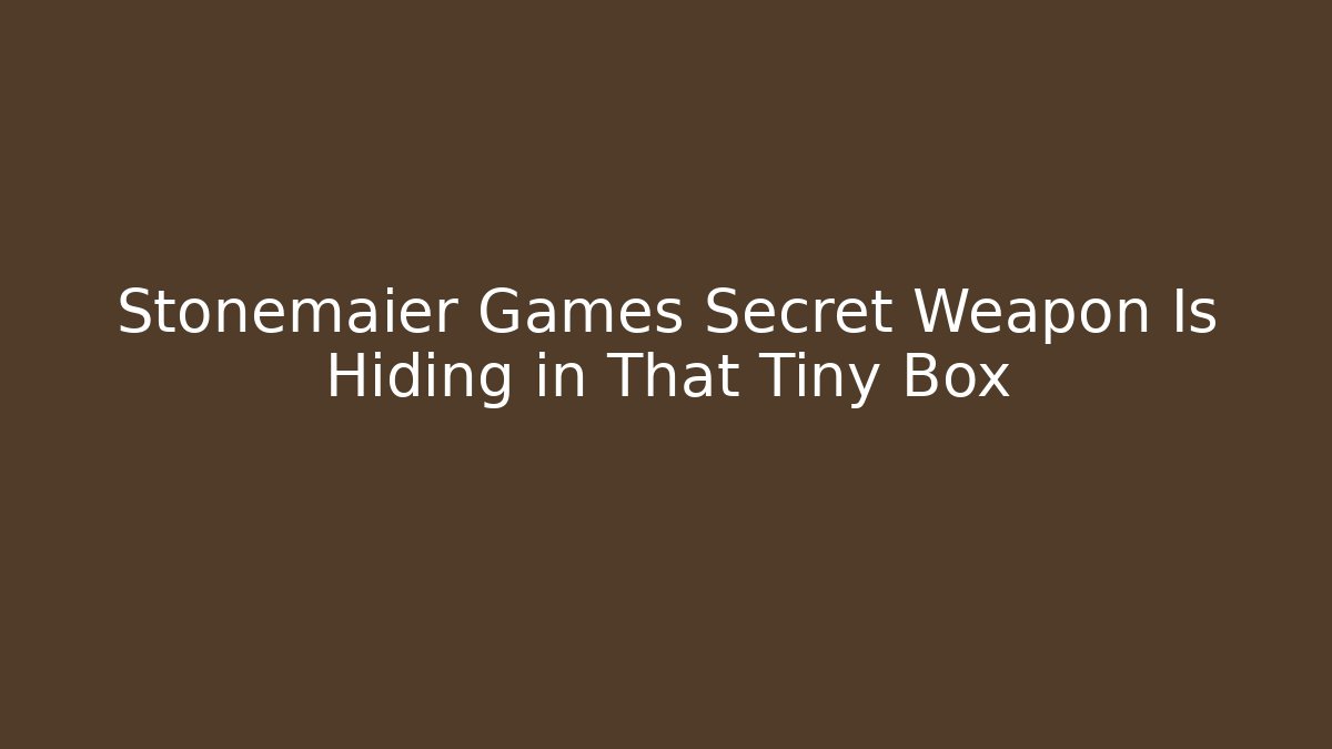 Stonemaier Games Secret Weapon Is Hiding in That Tiny Box