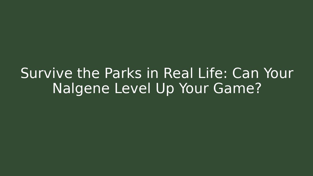 Survive the Parks in Real Life: Can Your Nalgene Level Up Your Game?