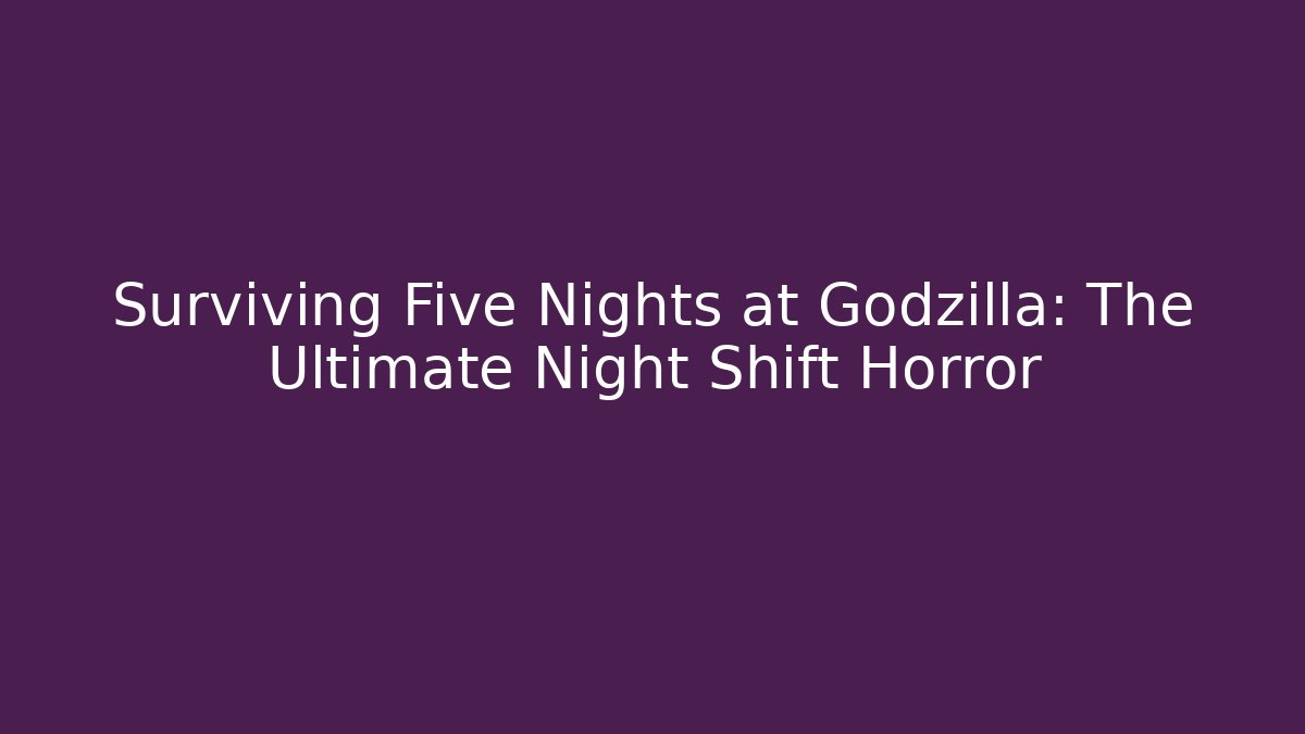 Surviving Five Nights at Godzilla: The Ultimate Night Shift Horror