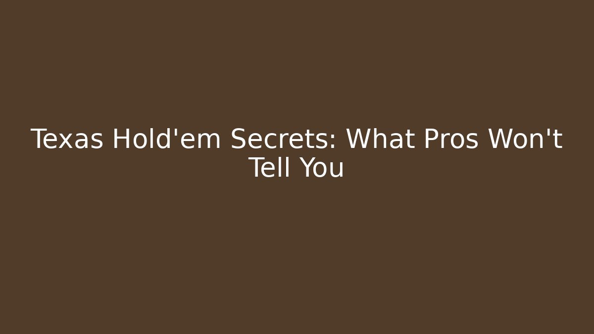 Texas Hold'em Secrets: What Pros Won’t Tell You - Método de Aprovação
