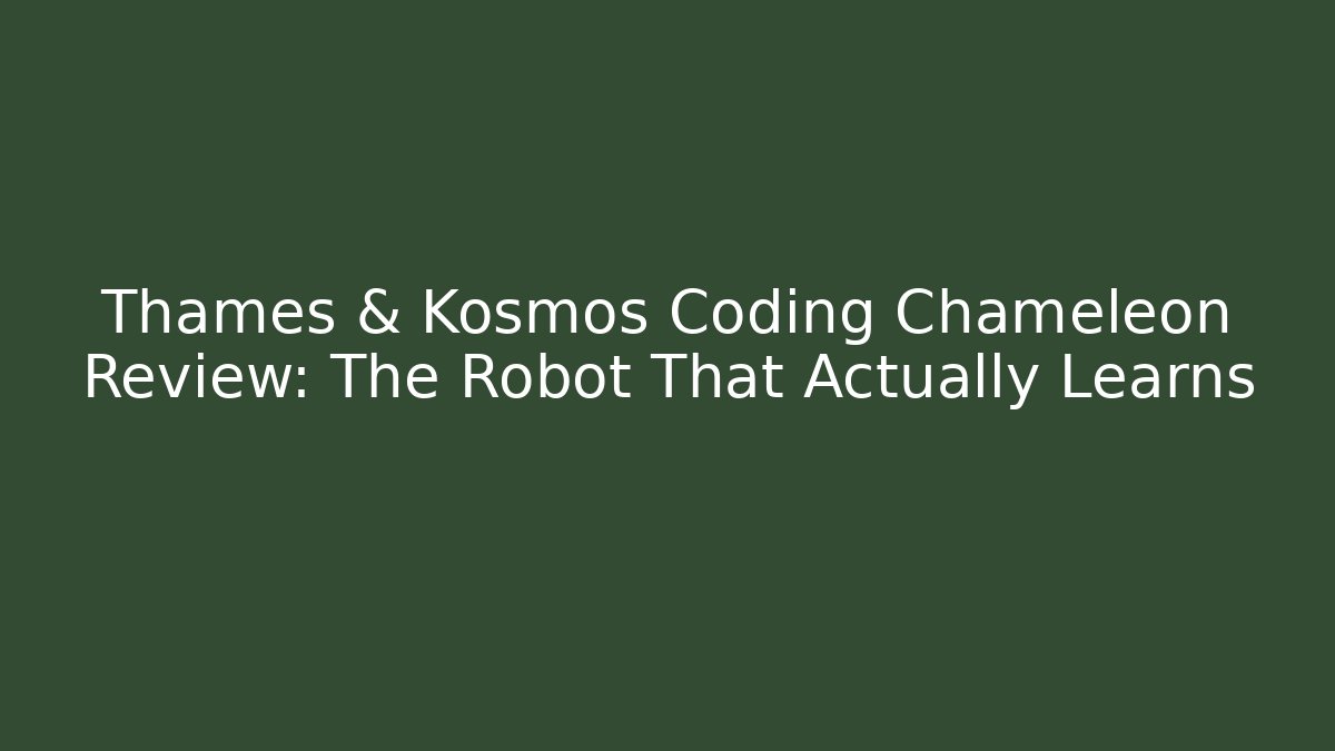 Thames & Kosmos Coding Chameleon Review: The Robot That Actually Learns