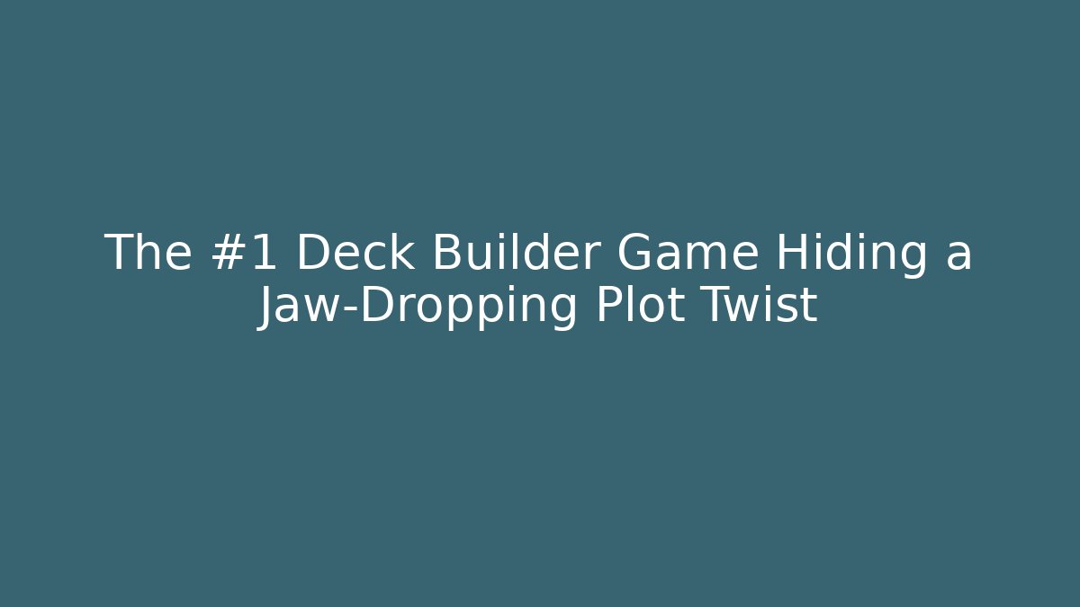 The #1 Deck Builder Game Hiding a Jaw-Dropping Plot Twist - Método de Aprovação