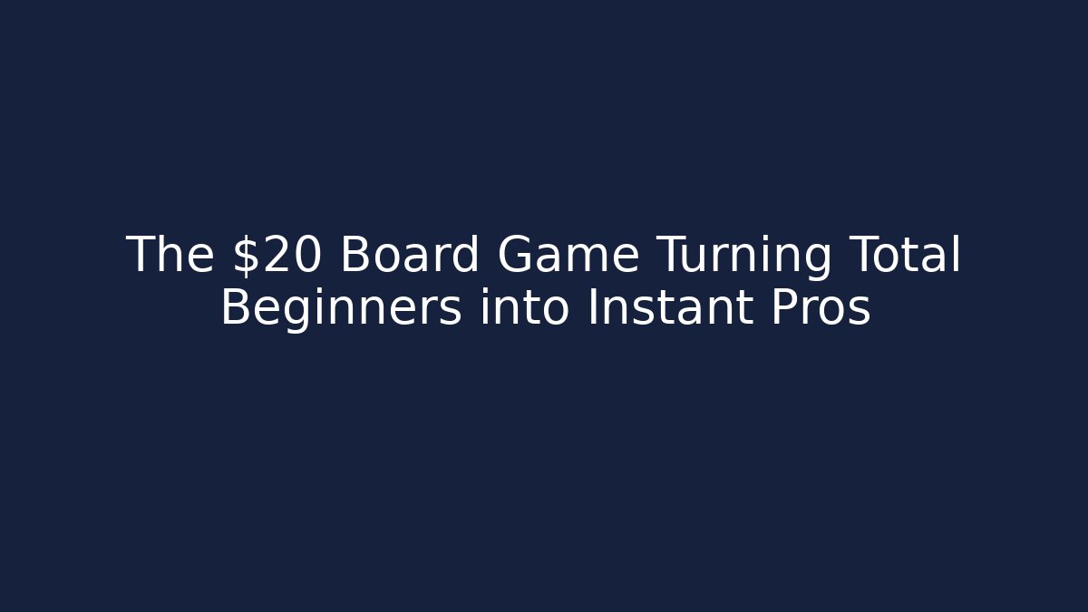 The $20 Board Game Turning Total Beginners into Instant Pros - Método de Aprovação