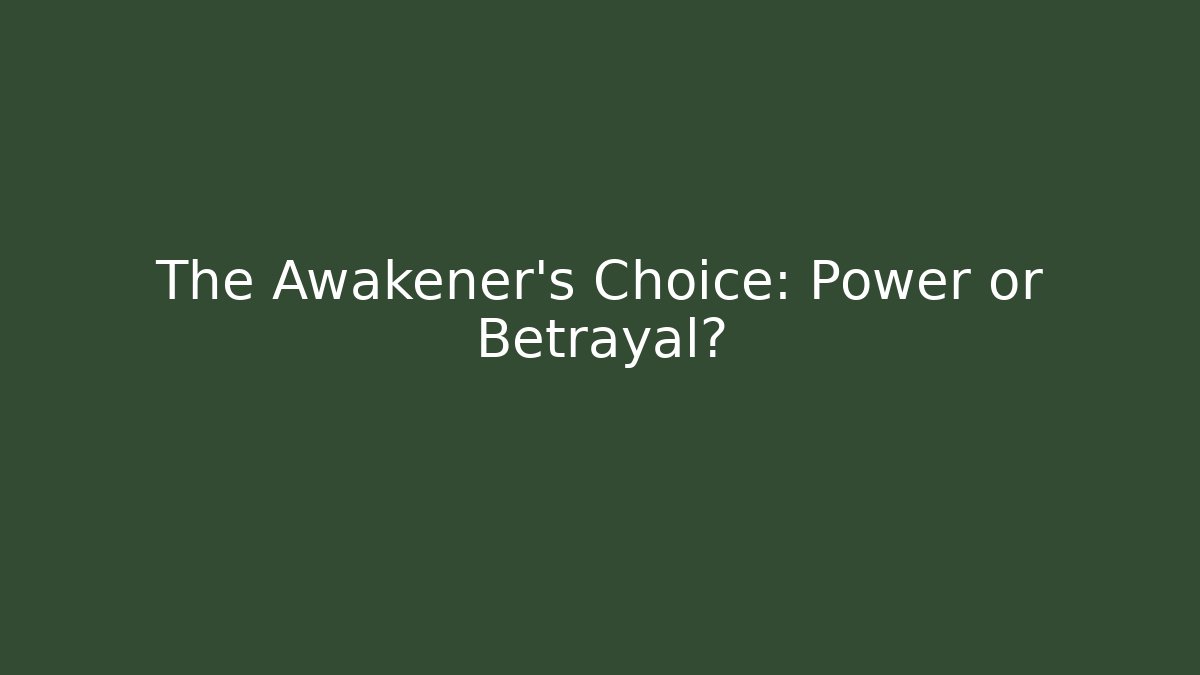 The Awakener's Choice: Power or Betrayal?