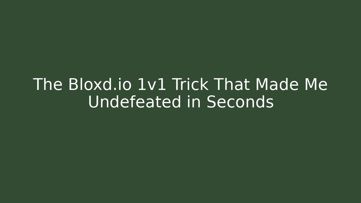 The Bloxd.io 1v1 Trick That Made Me Undefeated in Seconds