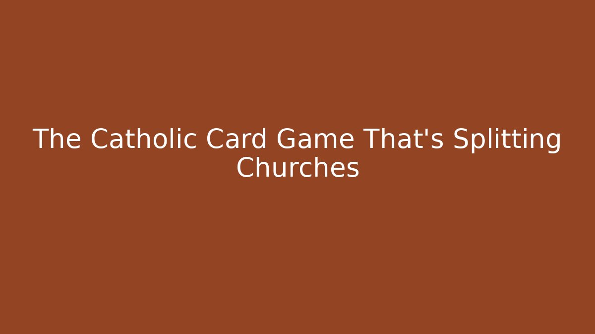 catholic card game