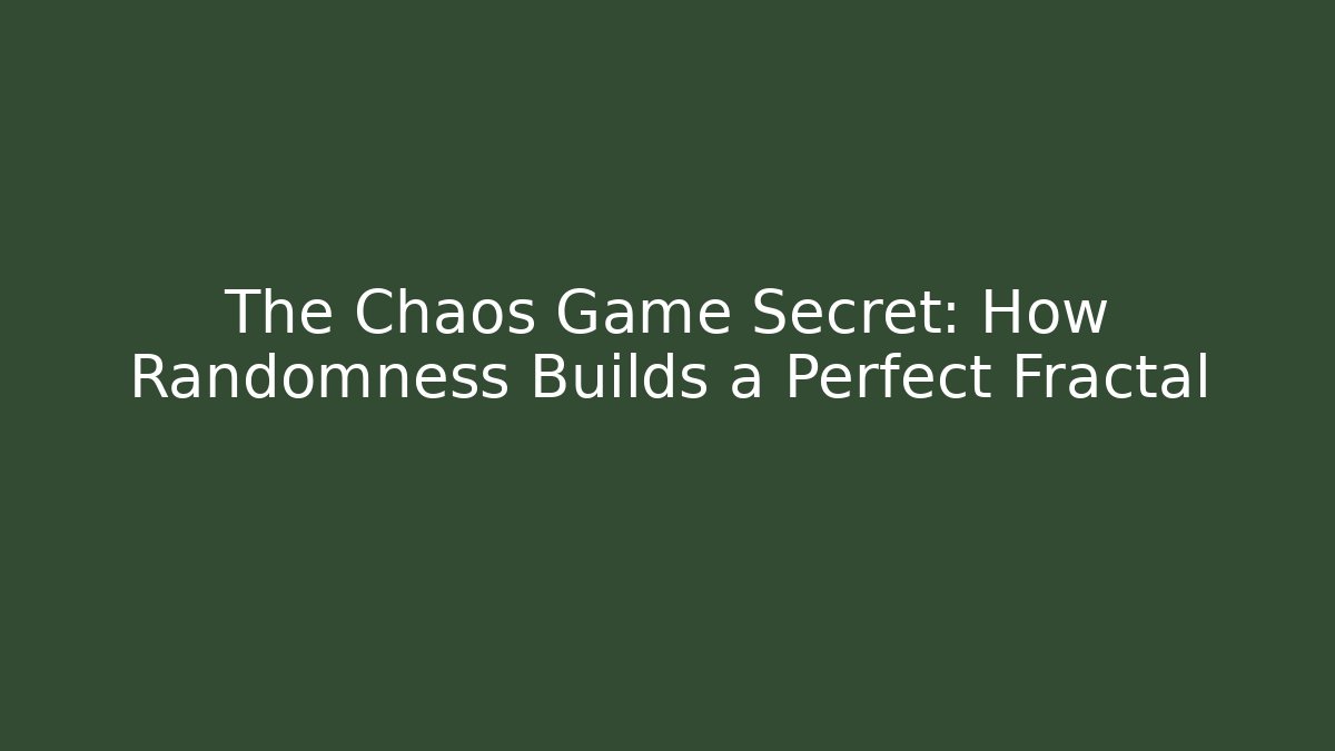 The Chaos Game Secret: How Randomness Builds a Perfect Fractal - Método de Aprovação