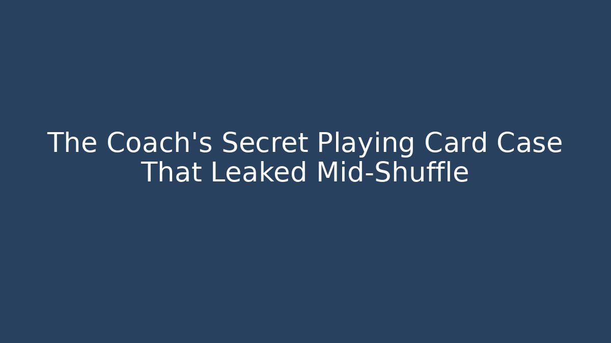The Coach's Secret Playing Card Case That Leaked Mid-Shuffle