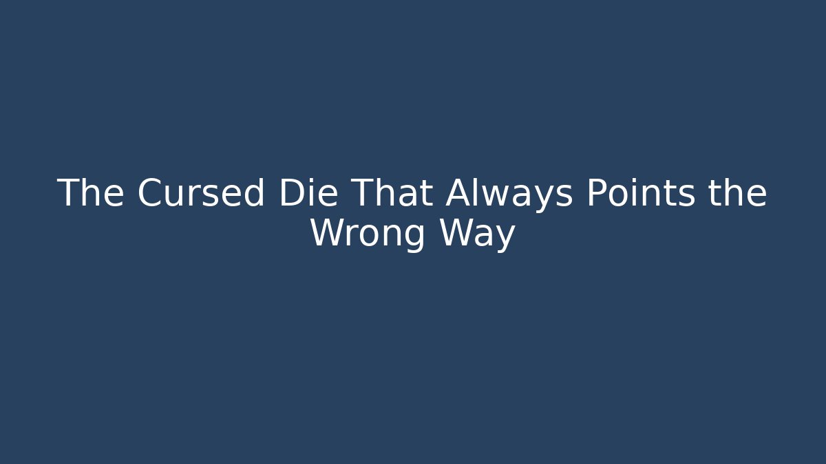 The Cursed Die That Always Points the Wrong Way - Método de Aprovação