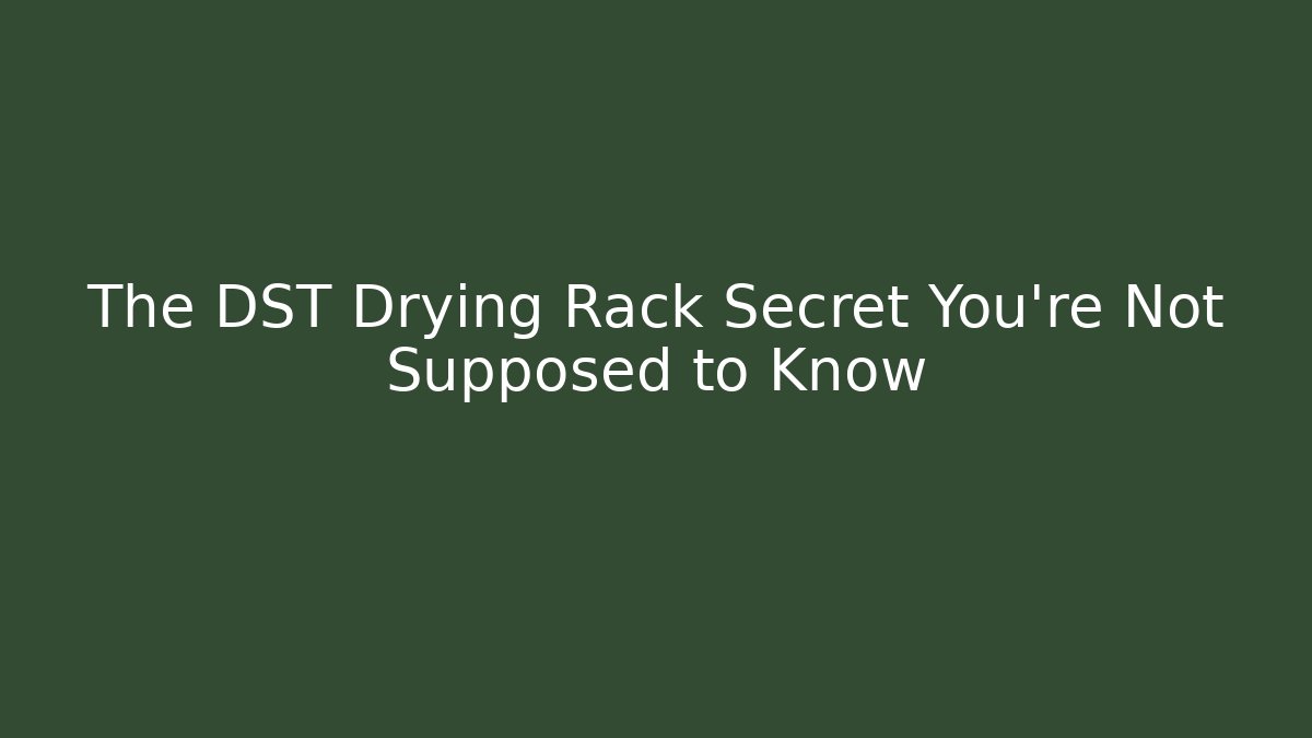 The DST Drying Rack Secret You're Not Supposed to Know