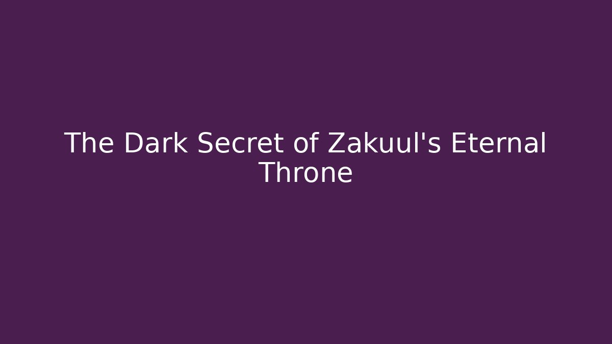The Dark Secret of Zakuul's Eternal Throne - Método de Aprovação