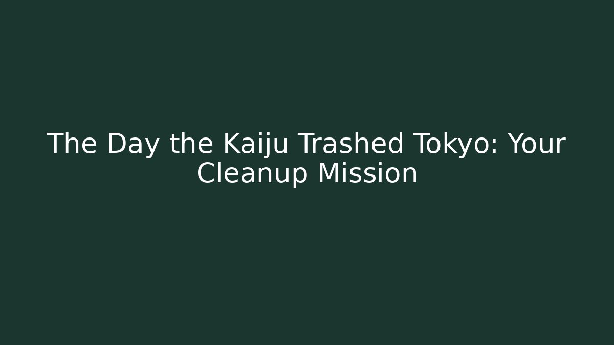 The Day the Kaiju Trashed Tokyo: Your Cleanup Mission