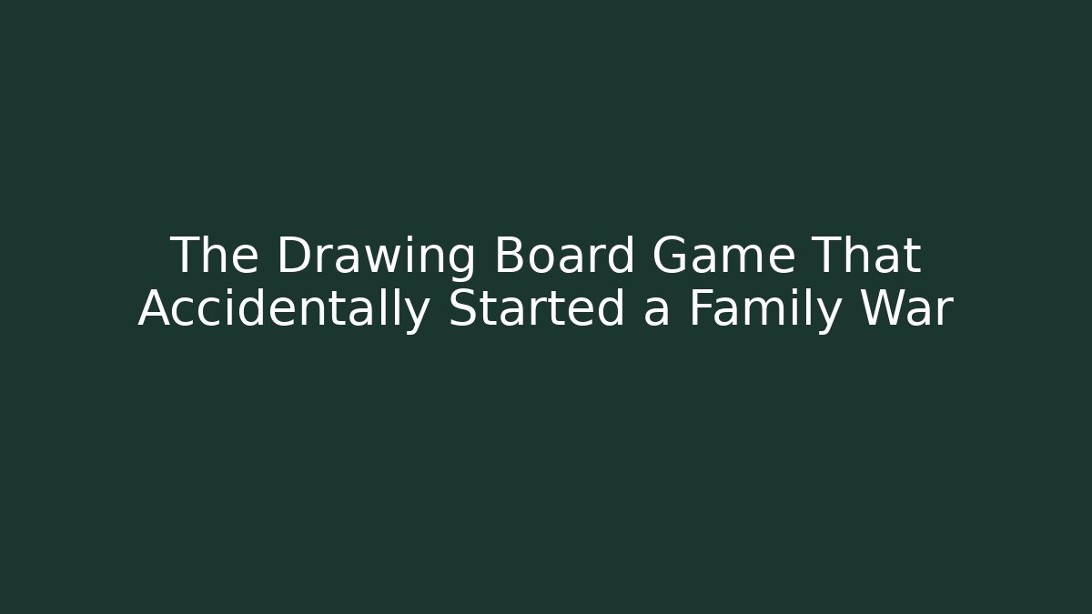 The Drawing Board Game That Accidentally Started a Family War