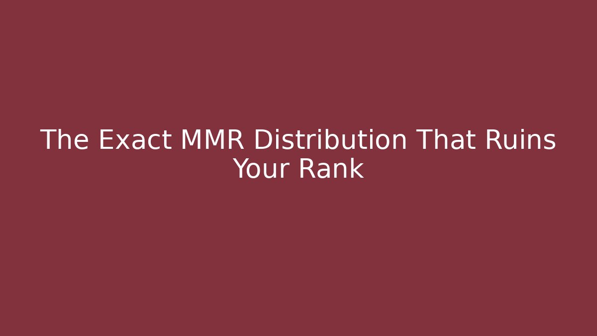 The Exact MMR Distribution That Ruins Your Rank - Método de Aprovação