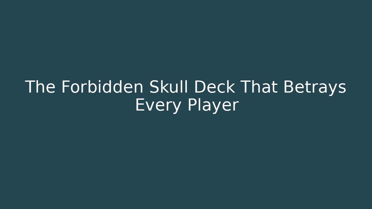 The Forbidden Skull Deck That Betrays Every Player - Método de Aprovação