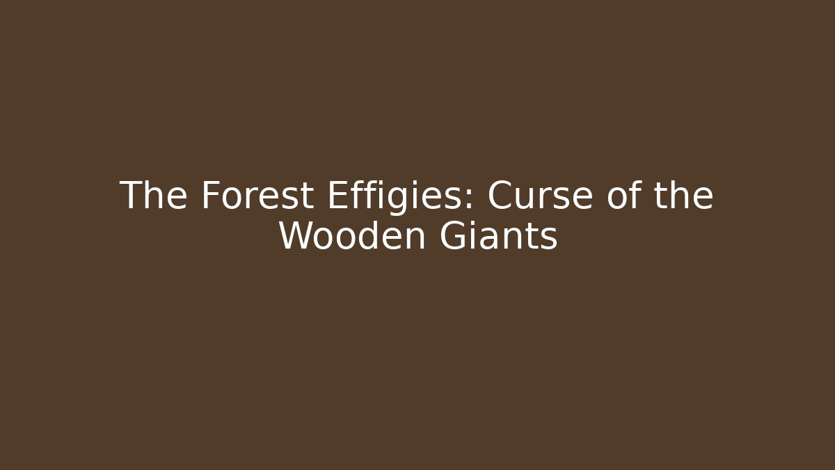 The Forest Effigies: Curse of the Wooden Giants
