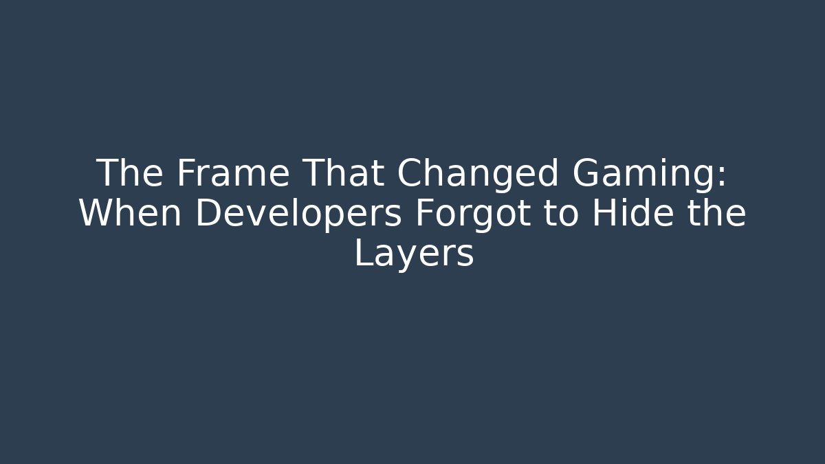 The Frame That Changed Gaming: When Developers Forgot to Hide the Layers